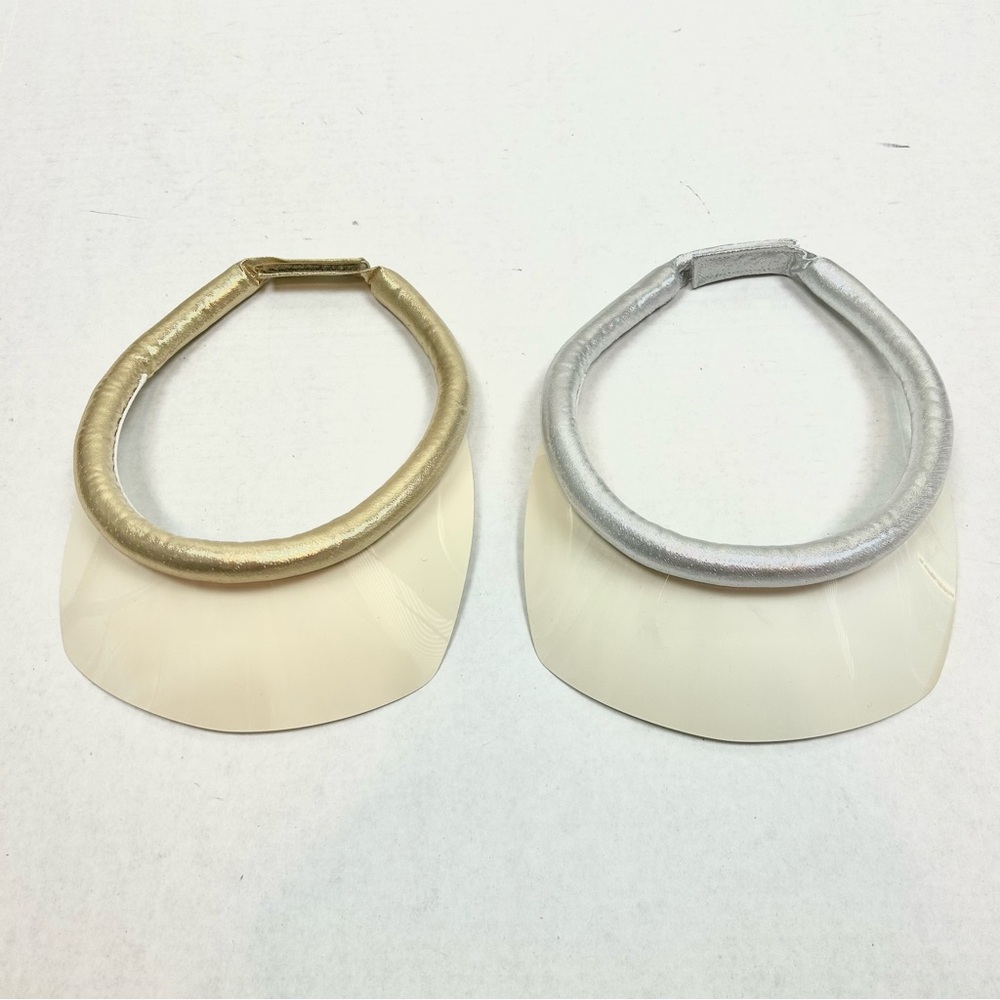 Gold and Silver Women's Visor Set